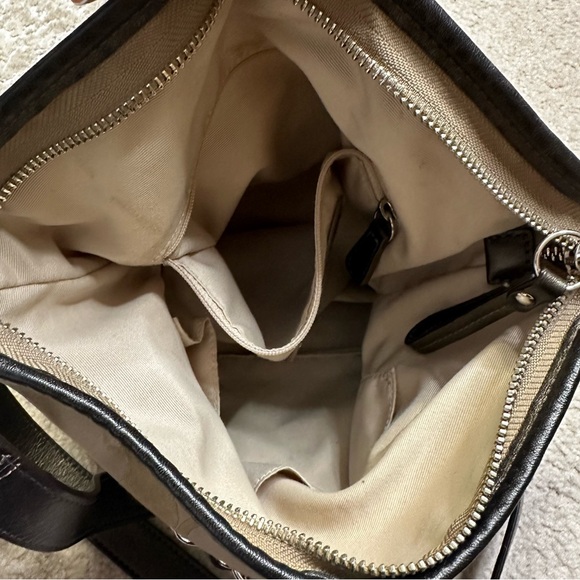 Vintage Coach Signature Chain Duffle Crossbody Shoulder Bag Convertible Tan - Picture 13 of 17